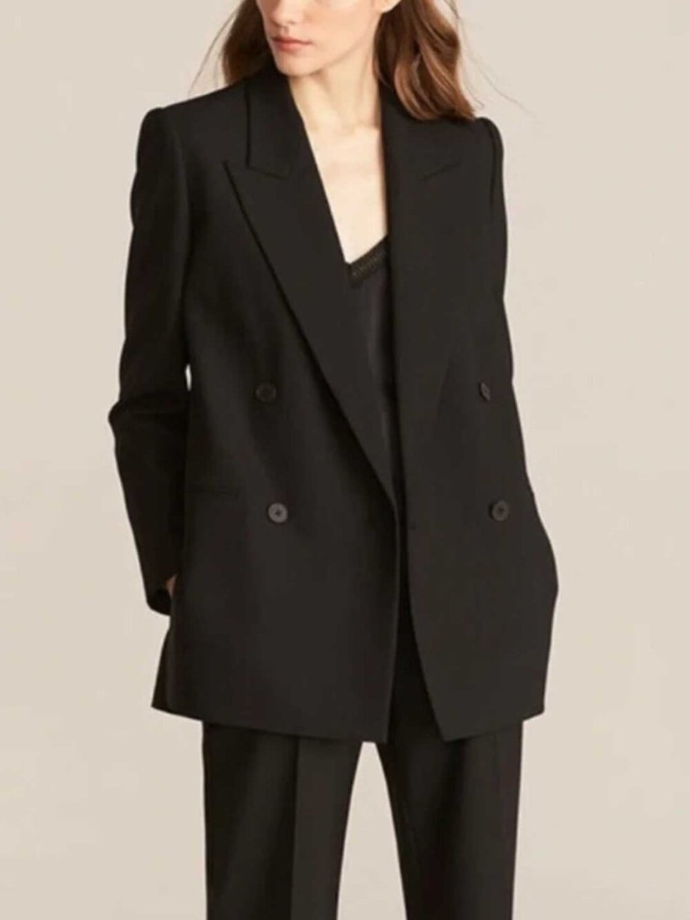 Rebecca Taylor Double-Breasted Wool Blend Blazer 2